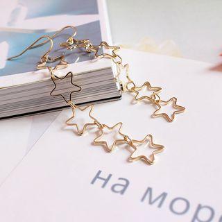 Star Fringed Drop Earring 1 Pair - A Shown In Figure - One Size
