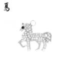 12 Zodiac Collection - White Horse Pendant White Horse - One Size