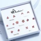 Set Of 7: Stud Earring (various Designs) Kc Gold - Colours - One Size
