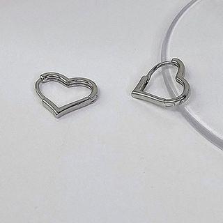 Cutout Heart Shape Stud Earring Earrings - One Size