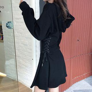 Tie Waist Hoodie Dress
