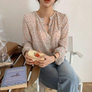 V-neck Small Floral Shirt