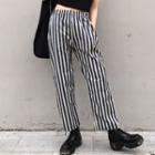 Striped Straight Fit Cargo Pants