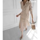Double-breasted Long Mermaid Coatdress