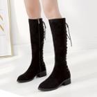 Lace-up Back Knee-high Boots