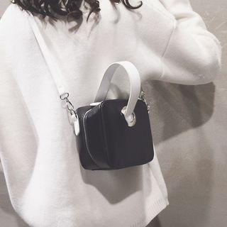 Faux Leather Square Handbag