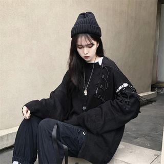 Lace-up Sweater As Shown In Figure - One Size