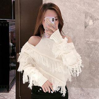 Halter Fringed Sweater