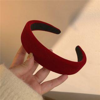 Velvet Headband Wine Red - One Size