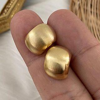 Thick Hoop Ear Stud / Clip-on Earring