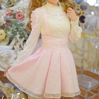 Bow Pleated Strap Dress