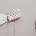 Floral Transparent Box Clutch White - One Size