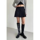 Zip-side Mini Pleated Skort