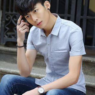 Plain / Printed Short-sleeve Shirt