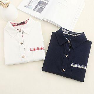 Checked Trim Shirt