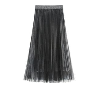 Velvet Midi A-line Tiered Skirt