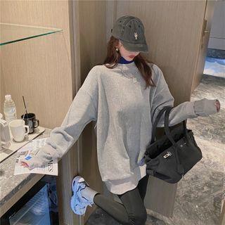 Mock Two Piece Loose-fit Sweatshirt