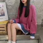 Mock Two-piece Round-neck Long-sleeve Sweatshirt
