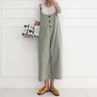 Botton-detail Wide-leg Jumpsuit