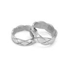 Set Of 2: Couple Matching Titanium Steel Ring