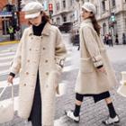 Faux-shearling Double-breasted Coat