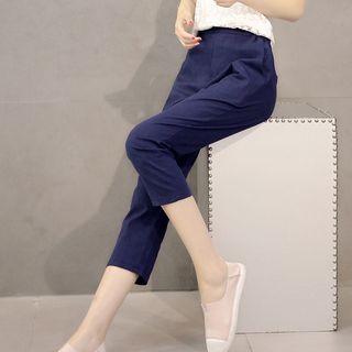 Band Waist Cropped Pants