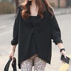 Long-sleeve Tie-back Blouse