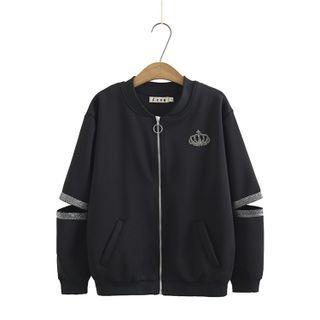 Cut-out Zip-up Jacket