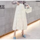 Lace Mid A-line Skirt