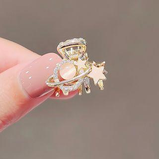 Rhinestone Star Hair Claw Ly1913 - Hair Claw - Planet - Pink - One Size