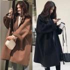 Open Front Coat / Color Block Long-sleeve T-shirt