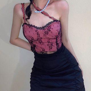 One Strap Lace Camisole Top