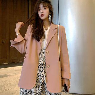 Plain Blazer / Tiered Midi Skirt