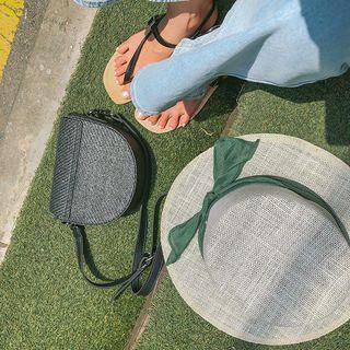 Beribboned Woven Sun Hat