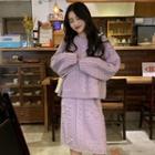 Set: Bobble Sweater + Midi Bobble Knit Skirt