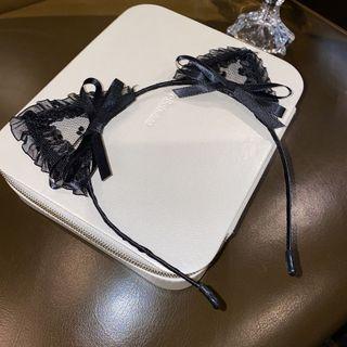 Mesh Bow Headband 1 Pc - Black - One Size
