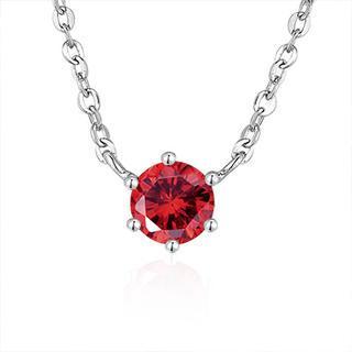 925 Silver Semi-precious Stone Garnet Necklace 16