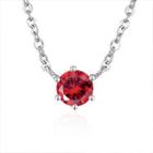 925 Silver Semi-precious Stone Garnet Necklace 16