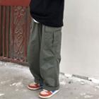 Cargo Wide-leg Straight-cut Pants