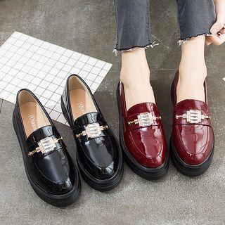 Rhinestone Patent Loafers