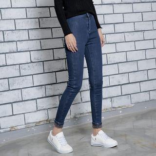 Furry-lined Skinny Jeans