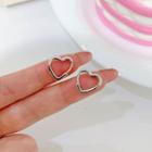 Heart Alloy Earring 1 Pair - Silver - Silver - One Size