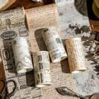 Set Of 4: Lettering Masking Tape (various Designs) Khaki - One Size