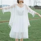Lace 3/4-sleeve Open Front Jacket