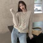Perforated Sweater As Shown In Figure - One Size