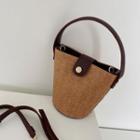 Rattan Bucket Bag With Strap