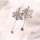 Spider Alloy Dangle Earring 1 Pr - Black - One Size