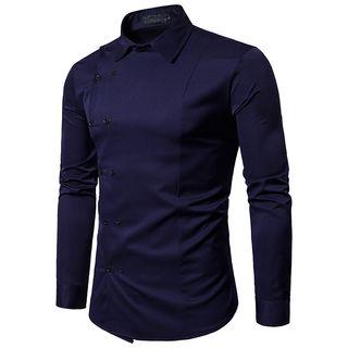 Double-buttoned Plain Shirt