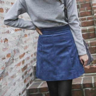 Faux-suede Miniskirt