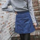 Faux-suede Miniskirt